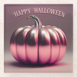 Posavasos De Vidrio Calabaza rosa brillante