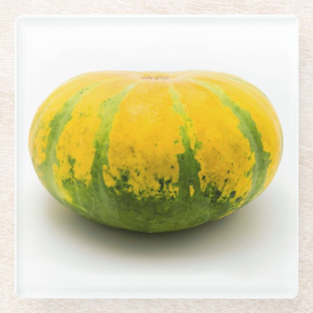 Posavasos De Vidrio Calabazas de Cushaw (Anverso)