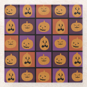 Posavasos De Vidrio Calabazas de Halloween