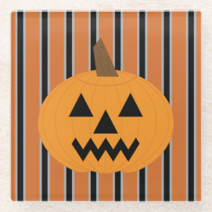 Posavasos De Vidrio Calabazas divertidas y divertidas de Halloween