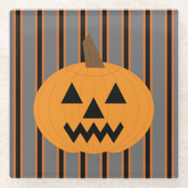 Posavasos De Vidrio Calabazas divertidas y divertidas de Halloween