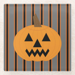 Posavasos De Vidrio Calabazas divertidas y divertidas de Halloween