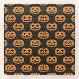 Posavasos De Vidrio Calavera de Calabaza
