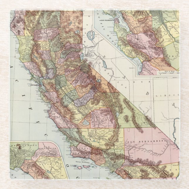 Posavasos De Vidrio California 8 (Anverso)