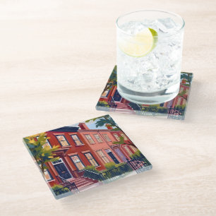 Posavasos De Vidrio Calle Beacon Boston Massachusetts
