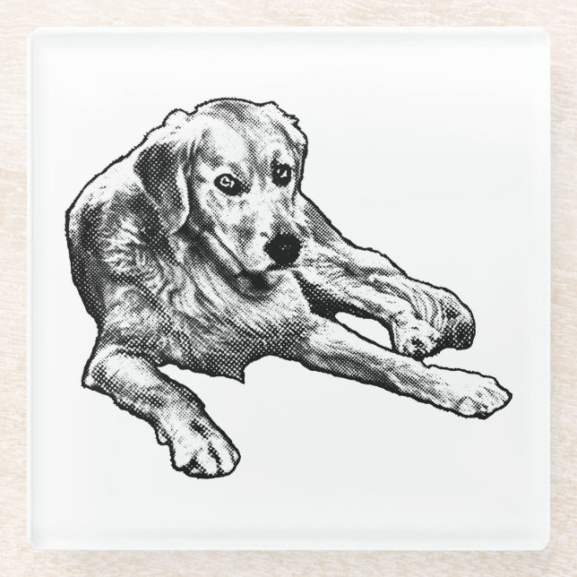 Posavasos De Vidrio Calle de la mesa: Grano dorado (Anverso)