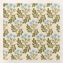  Calm and Natural: Blue Flower Seamless Pattern