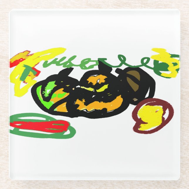 Posavasos De Vidrio Calor de calabazas (Anverso)