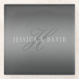 Posavasos De Vidrio Cambiar Gradualmente el degradado Gris Cualquier n