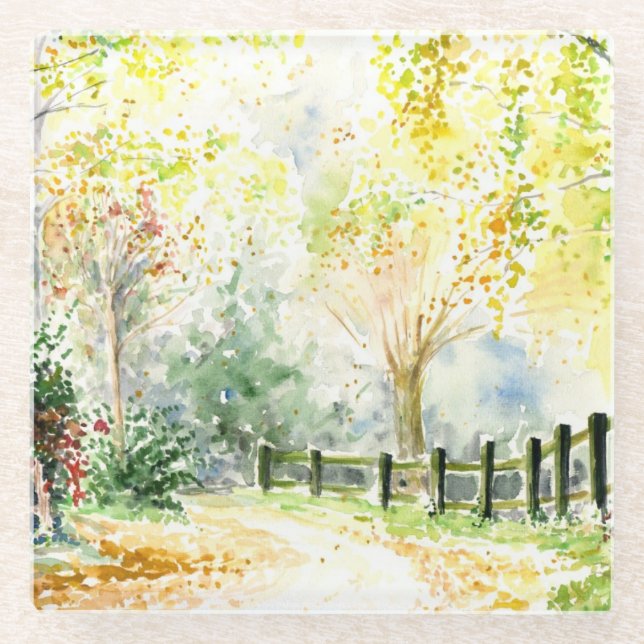 Posavasos De Vidrio Camino (Anverso)