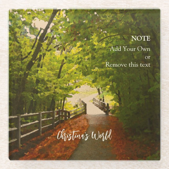 Posavasos De Vidrio CAMINO FORESTAL Otoño 07 - Montaña de vidrio (Anverso)