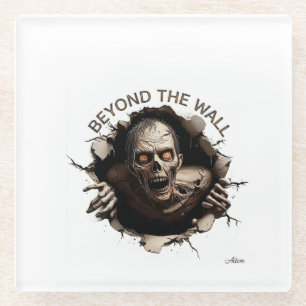 Posavasos De Vidrio Camiseta Manga Larga Zombie Más Allá de la Pared