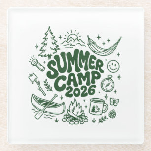 Posavasos De Vidrio Campamento de Verano 2026 Niños Explorador de la N