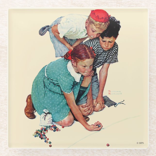 Posavasos De Vidrio Campeón de Mármol (Anverso)