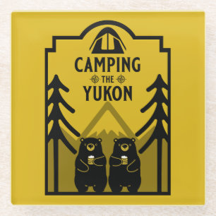 Posavasos De Vidrio Camping El Río Yukón Canadá