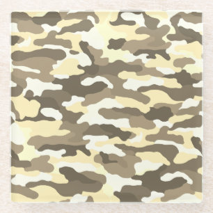 Posavasos De Vidrio Camuflaje del desierto