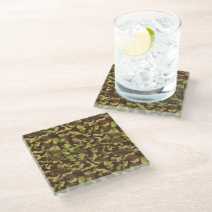 Posavasos De Vidrio Camuflaje en cascada