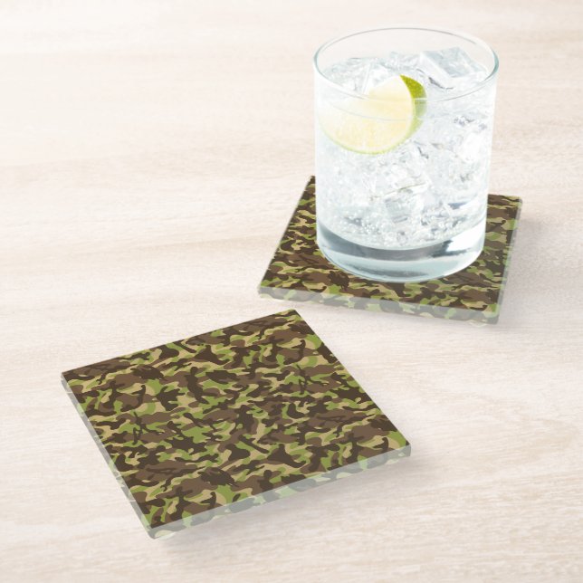 Posavasos De Vidrio Camuflaje en cascada (Angular)