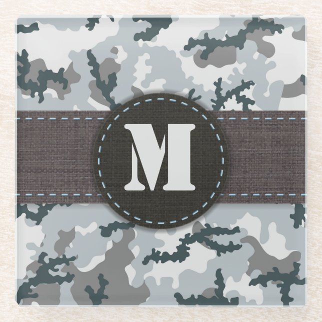 Posavasos De Vidrio Camuflaje urbano (Anverso)
