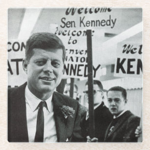 Posavasos De Vidrio Candidato Kennedy
