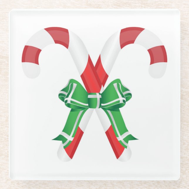 Posavasos De Vidrio CANDYCANES DE navidades (Anverso)