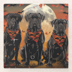 Posavasos De Vidrio Cane Corso Halloween Espeluznante