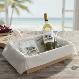 Posavasos De Vidrio cangrejo caminando por la playa, personalizable