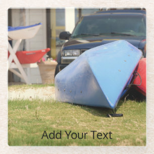 Posavasos De Vidrio Canoas y kayaks por Shirley Taylor