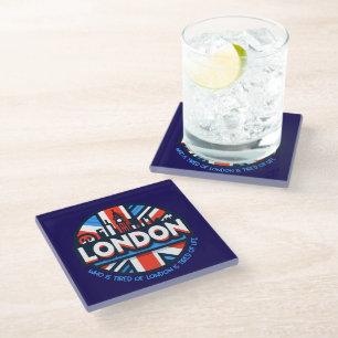 Posavasos De Vidrio Cansado de Londres