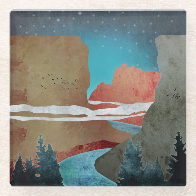 Posavasos De Vidrio Canyon Birds (Anverso)