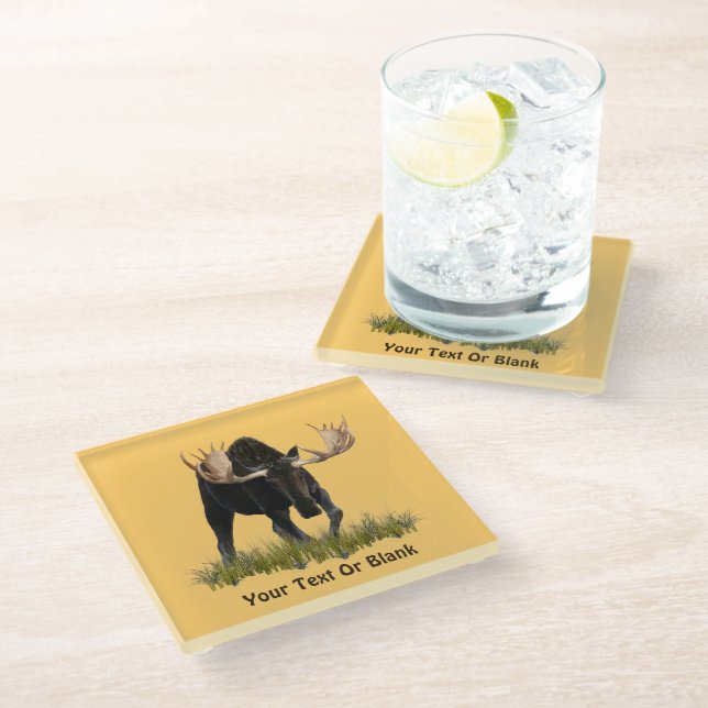 Posavasos De Vidrio Caos de toro de carga (Angular)