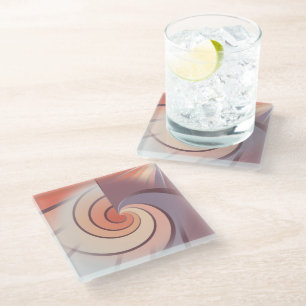 Posavasos De Vidrio Capilla de mar Peach fuzz