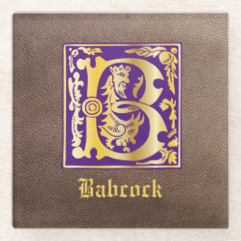 Posavasos De Vidrio Capital decorativa B de las criaturas míticas del 