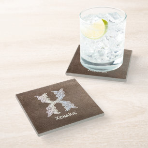 Posavasos De Vidrio Capital Decorativo X De Knot Celta Del Siglo Xvi