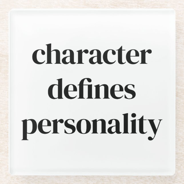 Posavasos De Vidrio Carácter Glass Coaster (Anverso)