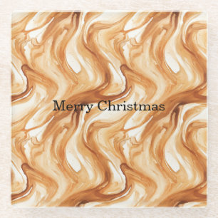 Posavasos De Vidrio Caramelo Remolinos de Caramelo de Navidad