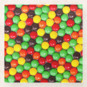 Posavasos De Vidrio Caramelos coloridos