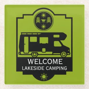 Posavasos De Vidrio Caravan Campsite Business