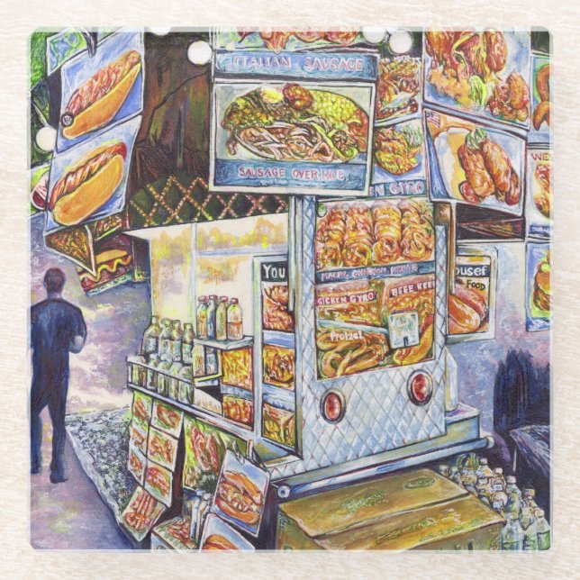 Posavasos De Vidrio Carga de trabajo artística extraordinaria (Anverso)