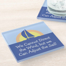 Posavasos De Vidrio Carreras náutica Tema de la navegación