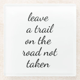 Posavasos De Vidrio Carretera No Tomada Montaña De Vidrio