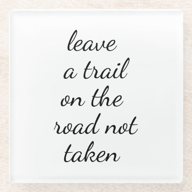 Posavasos De Vidrio Carretera No Tomada Montaña De Vidrio (Anverso)