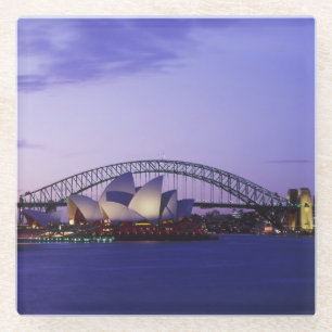 Posavasos De Vidrio Casa de la Ópera de Sydney y puerto, Nueva Gales d