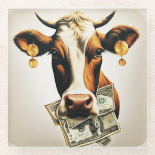 Posavasos De Vidrio Cash Cow