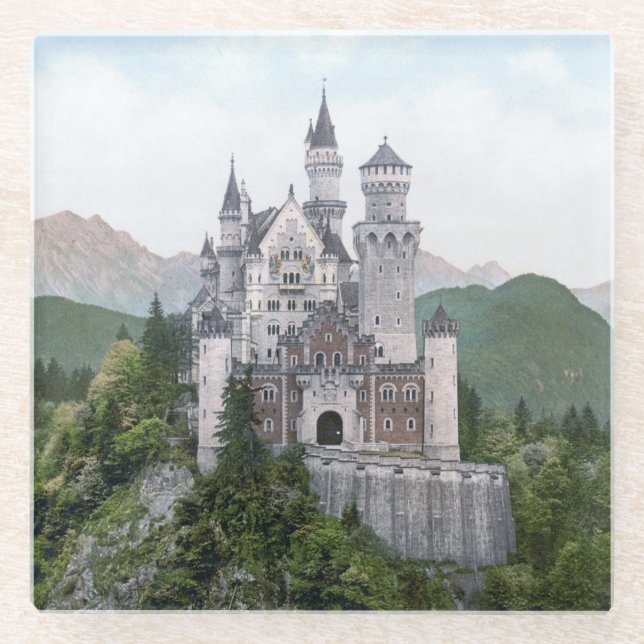 Posavasos De Vidrio Castillo alemán Fairytale (Anverso)