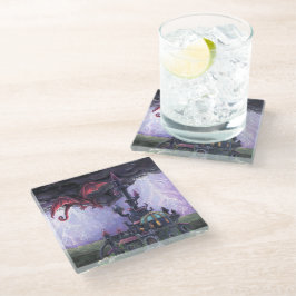 Posavasos De Vidrio Castillo del Dragón ART