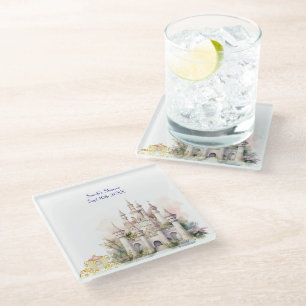 Posavasos De Vidrio Castillo y transporte