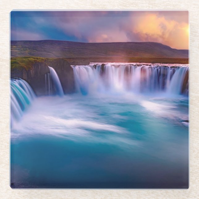 Posavasos De Vidrio Cataratas (Anverso)