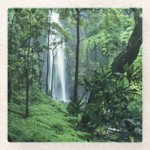 Posavasos De Vidrio Cataratas de Hanakapiai a lo largo de la costa de 