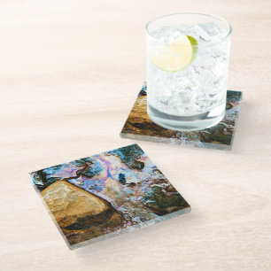 Posavasos De Vidrio catastro de vidrio de agua de la naturaleza abstra